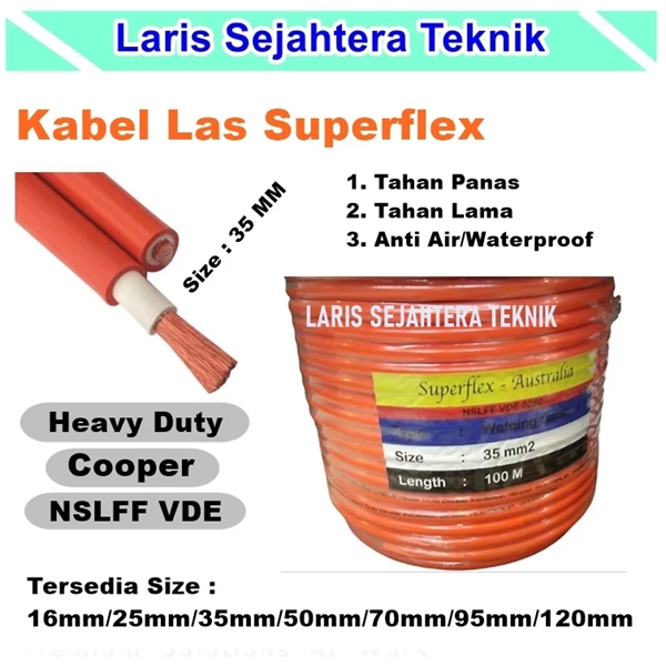 Kabel Las Superflex 35MM Full Tembaga Di Balikpapan