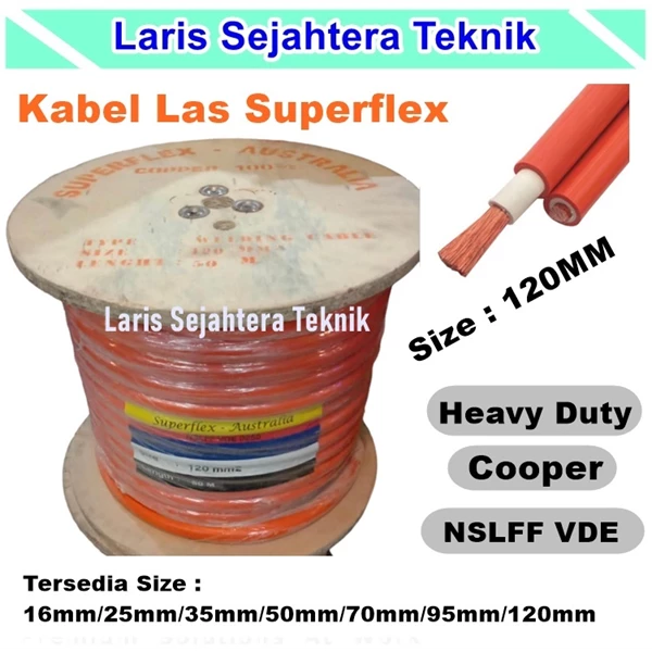 Kabel Las 120MM Superflex Full Tembaga Di Jakarta