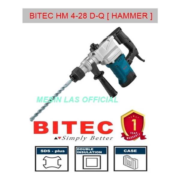 BITEC Hand Drill Machine HM 4-28 D-Q Rotary Hammer Bitec
