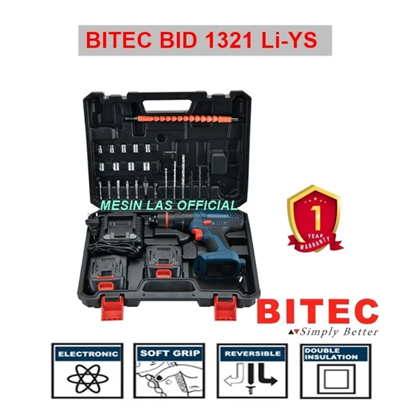 Mesin Bor Cordless Battery BITEC BID 1321 Li-YS