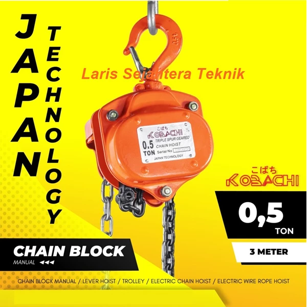 Chain Block 0.5 Ton x 3 Meter Kobachi