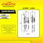 Chain Block 3 Ton x 5 Meter Kobachi Takel Katrol 2