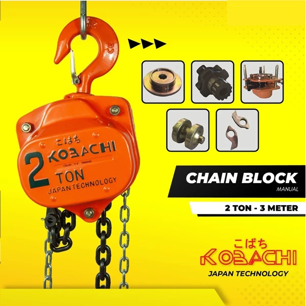 Chain Block 2 Ton x 3 Meter Kobachi Takel Katrol