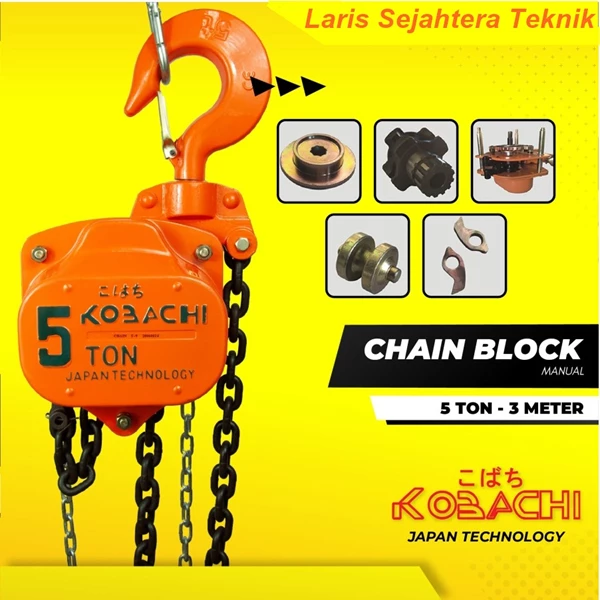 Chain Block 5 Ton x 3 Meter Kobachi Takel Katrol Manual