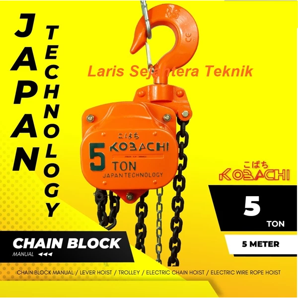 Chain Block 5 Ton x 5 Meter Kobachi Takel Katrol 5 ton Manual