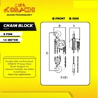 Chain Block 5 Ton x 10 Meter Kobachi Takel Katrol 5 Ton 2