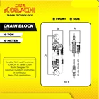 Chain Block 10 Ton x 10 Meter Kobachi Takel Katrol 10 Ton 2