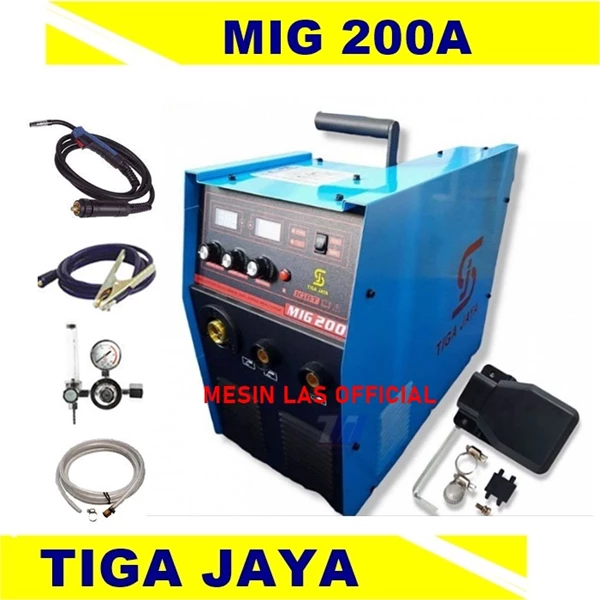 Mesin Las CO2 MIG 200A Tiga Jaya Trafo Las Listrik MIG 200A