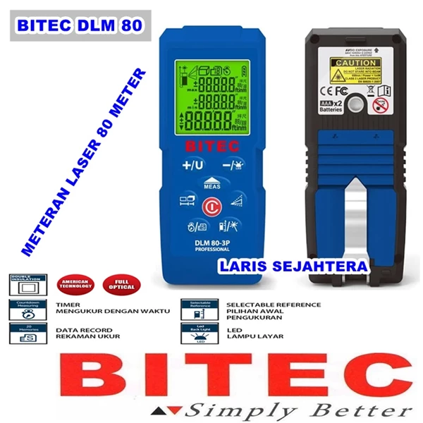 Meteran Laser Digital 80 M BITEC DLM 80 Digital Laser Measurement