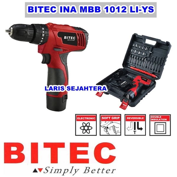 BITEC Cordless Drilling Machine Impact Drill BATTERY INA MBB 1012 LI-YS
