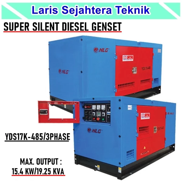 Genset Generator NLG Super Silent Diesel YDS17K-485 3Phase