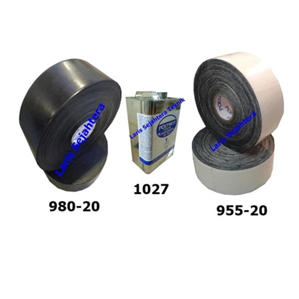 Polyken Wrapping Tape Isolasi Pipa Isolasi Pipa Gas dan Minyak 955-20 (Putih) 4 inch x 100 Ft 