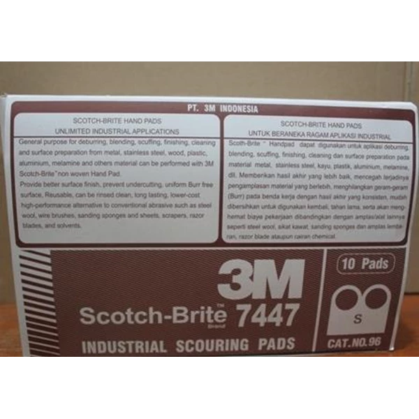 Sandpaper Scotch Brite 3M 7447 Heat Resistant Maron Red Color