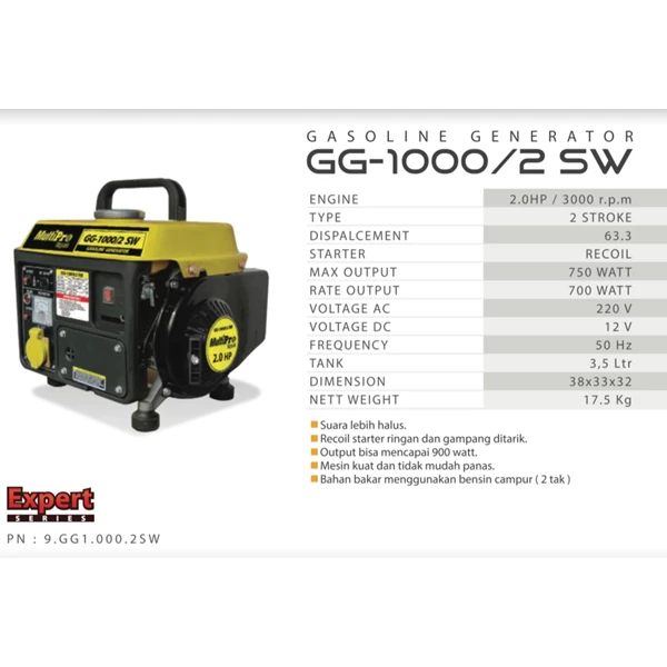 Genset Generator Multipro 700 Watt