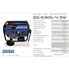 Genset Generator 5000 Watt Multipro GG-6900 2